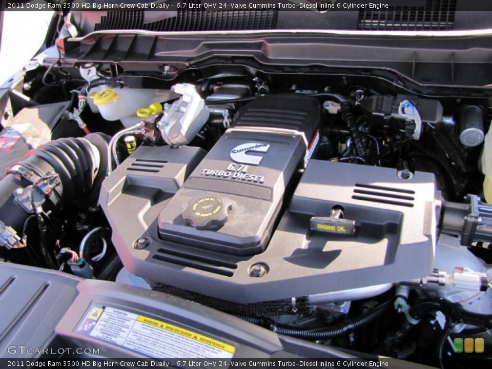 6.7 Liter OHV 24-Valve Cummins Turbo-Diesel Inline 6 Cylinder Engine for the 2011 Dodge Ram 3500 HD #38316795