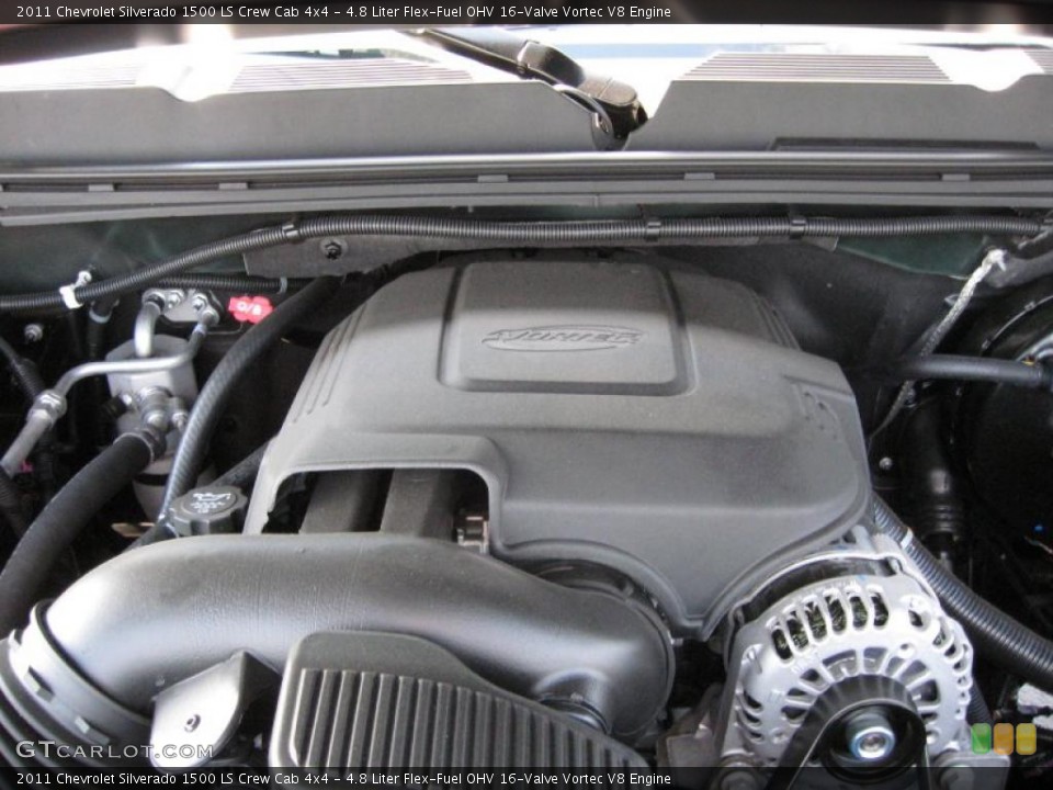 4.8 Liter Flex-Fuel OHV 16-Valve Vortec V8 Engine for the 2011 Chevrolet Silverado 1500 #38338636