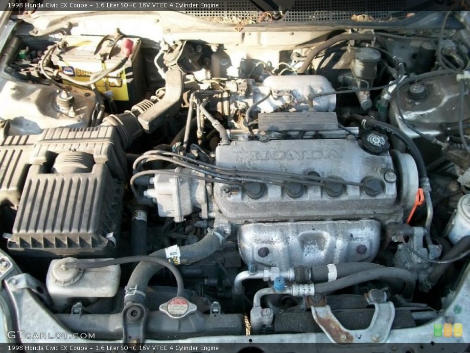 1.6 Liter SOHC 16V VTEC 4 Cylinder Engine for the 1998 Honda Civic #38388375