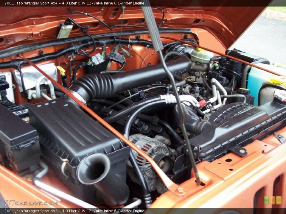 4.0 Liter OHV 12-Valve Inline 6 Cylinder Engine for the 2001 Jeep Wrangler #38417069
