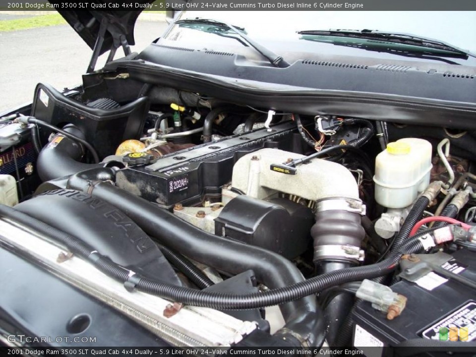 5.9 Liter OHV 24-Valve Cummins Turbo Diesel Inline 6 Cylinder Engine for the 2001 Dodge Ram 3500 #38417989