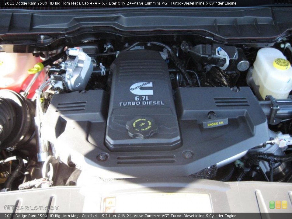 6.7 Liter OHV 24-Valve Cummins VGT Turbo-Diesel Inline 6 Cylinder Engine for the 2011 Dodge Ram 2500 HD #38500835