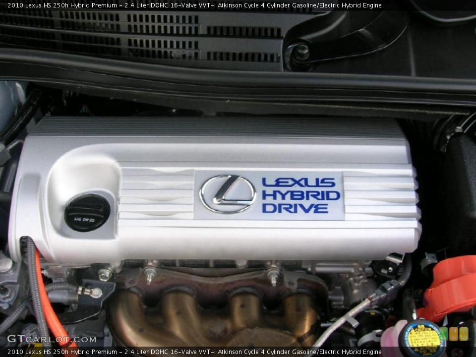 2.4 Liter DOHC 16-Valve VVT-i Atkinson Cycle 4 Cylinder Gasoline/Electric Hybrid Engine for the 2010 Lexus HS #38538199