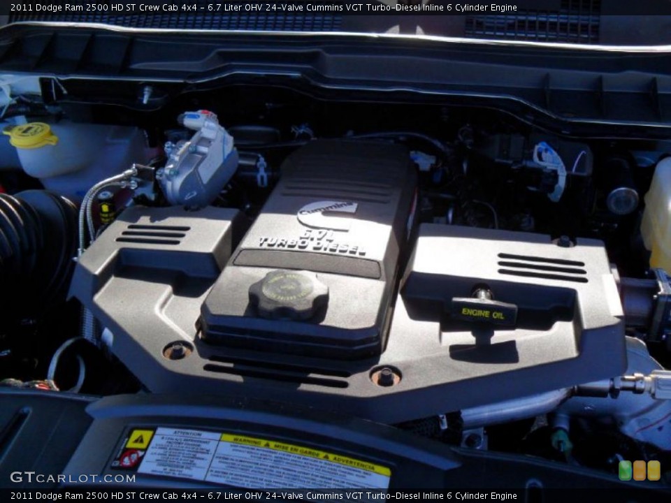 6.7 Liter OHV 24-Valve Cummins VGT Turbo-Diesel Inline 6 Cylinder Engine for the 2011 Dodge Ram 2500 HD #38586161