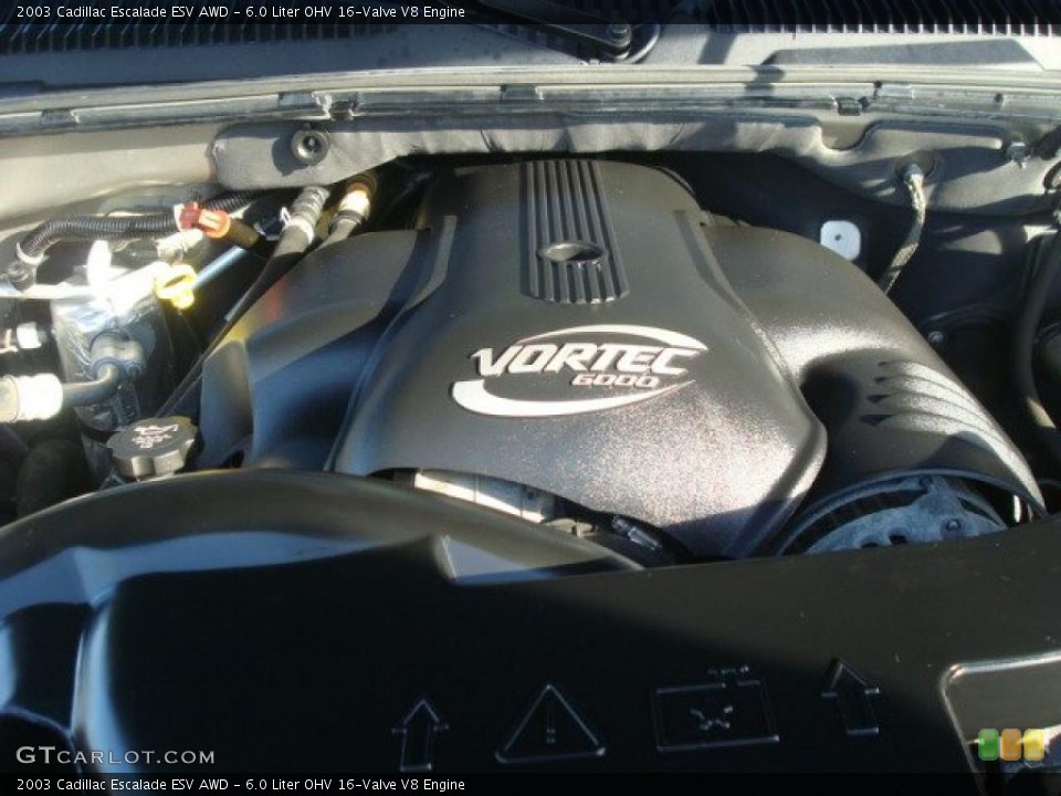 6.0 Liter OHV 16-Valve V8 Engine for the 2003 Cadillac Escalade #38593857