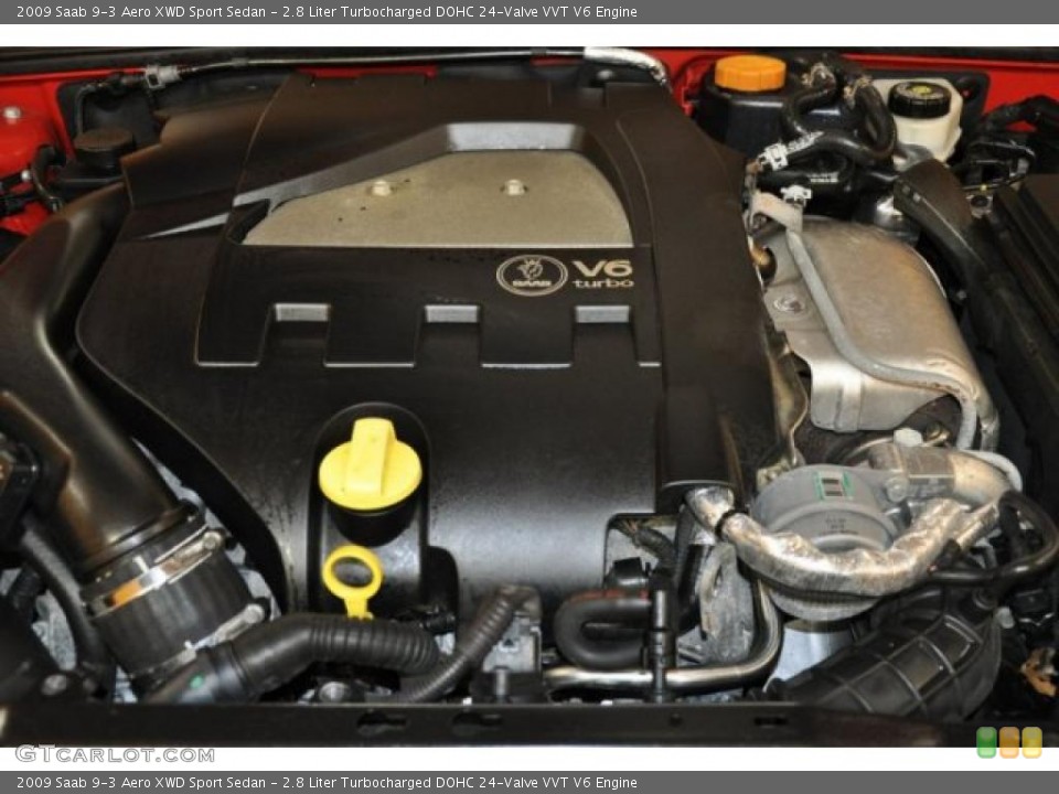 2.8 Liter Turbocharged DOHC 24-Valve VVT V6 Engine for the 2009 Saab 9-3 #38593965