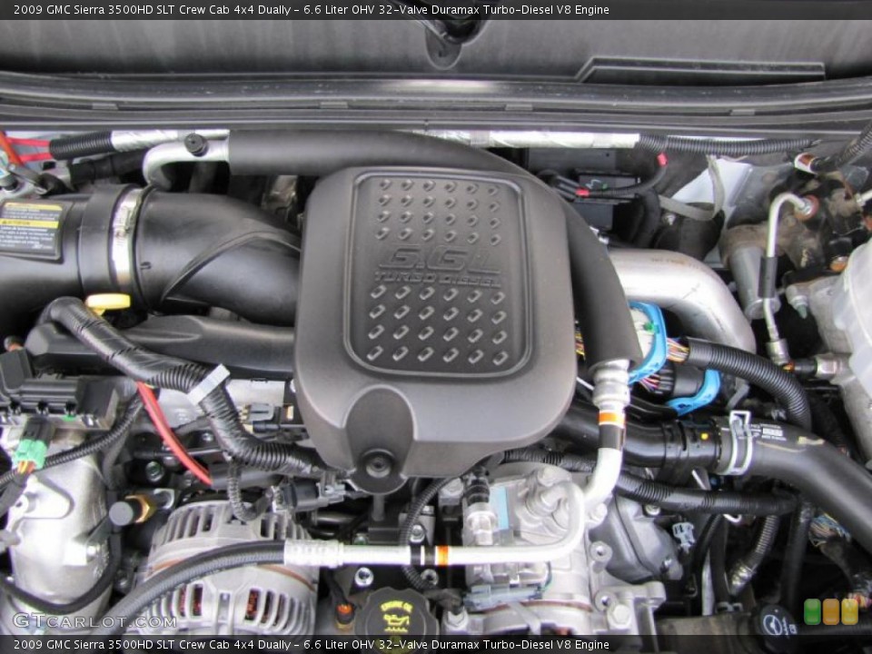 6.6 Liter OHV 32-Valve Duramax Turbo-Diesel V8 2009 GMC Sierra 3500HD Engine