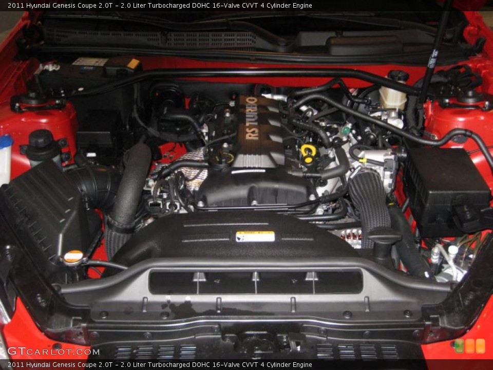 2.0 Liter Turbocharged DOHC 16-Valve CVVT 4 Cylinder Engine for the 2011 Hyundai Genesis Coupe #38635542