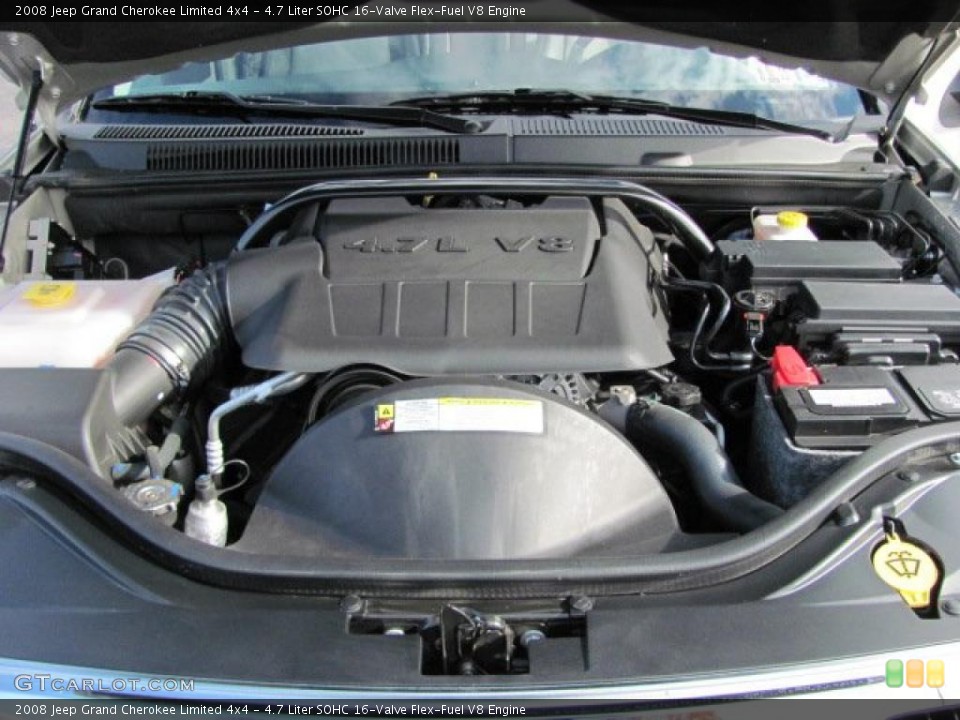 4.7 Liter SOHC 16-Valve Flex-Fuel V8 Engine for the 2008 Jeep Grand Cherokee #38668458