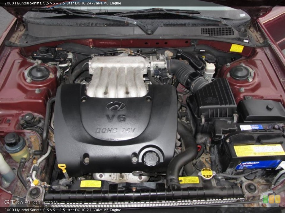 2.5 Liter DOHC 24-Valve V6 Engine for the 2000 Hyundai Sonata #38673091