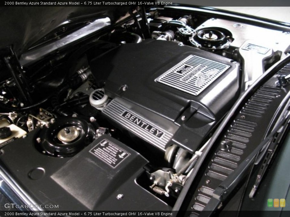 6.75 Liter Turbocharged OHV 16-Valve V8 2000 Bentley Azure Engine