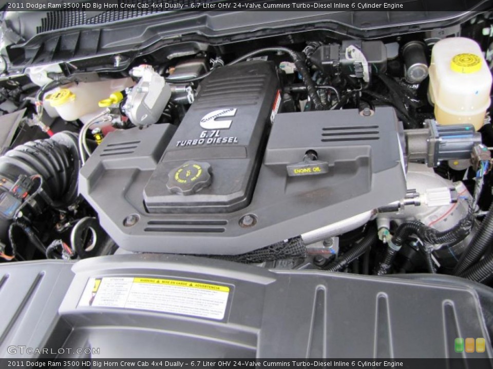 6.7 Liter OHV 24-Valve Cummins Turbo-Diesel Inline 6 Cylinder Engine for the 2011 Dodge Ram 3500 HD #38715595