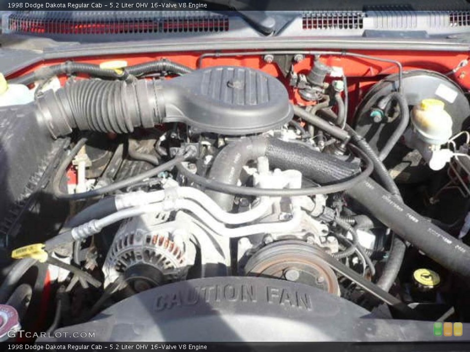 5.2 Liter OHV 16-Valve V8 1998 Dodge Dakota Engine