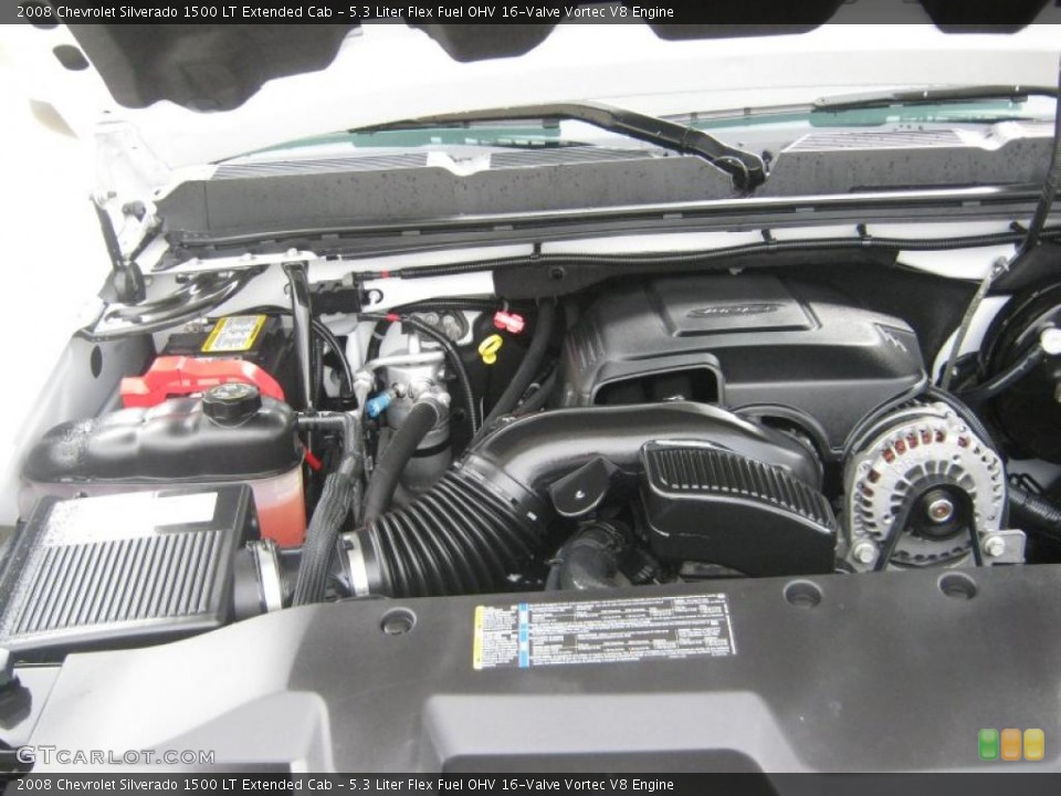 5.3 Liter Flex Fuel OHV 16-Valve Vortec V8 Engine for the 2008 Chevrolet Silverado 1500 #38730931