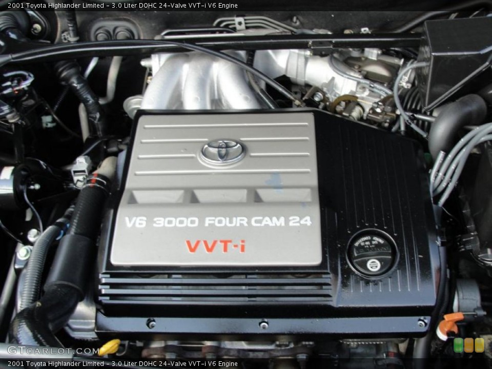 3.0 Liter DOHC 24-Valve VVT-i V6 2001 Toyota Highlander Engine