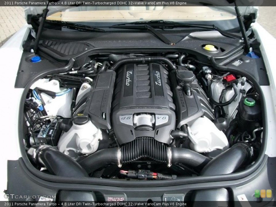 4.8 Liter DFI Twin-Turbocharged DOHC 32-Valve VarioCam Plus V8 Engine for the 2011 Porsche Panamera #38779004