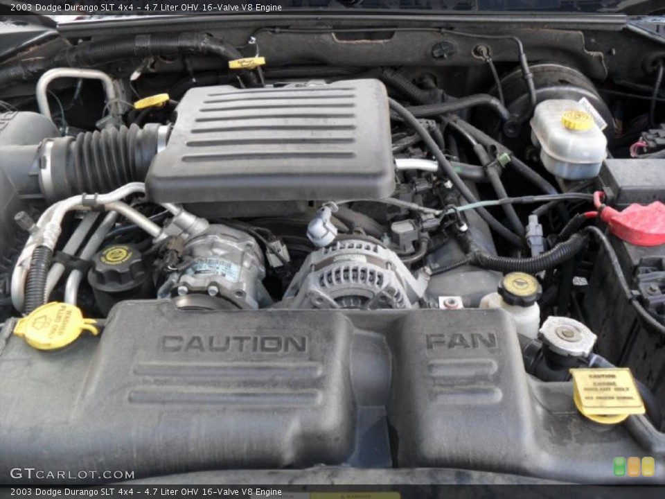 4.7 Liter OHV 16-Valve V8 Engine for the 2003 Dodge Durango #38808352