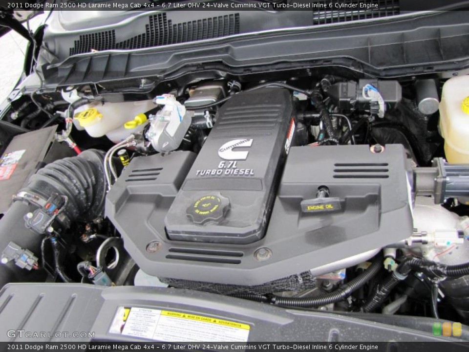 6.7 Liter OHV 24-Valve Cummins VGT Turbo-Diesel Inline 6 Cylinder Engine for the 2011 Dodge Ram 2500 HD #38845796