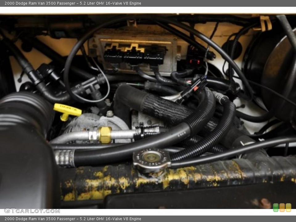 5.2 Liter OHV 16-Valve V8 2000 Dodge Ram Van Engine