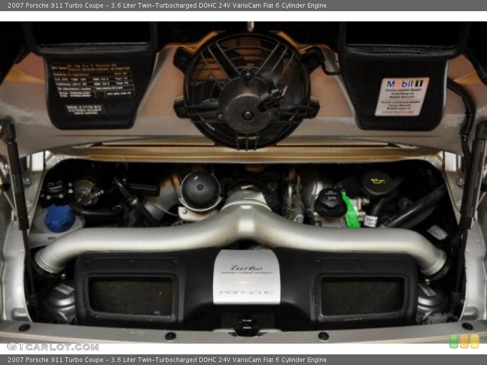 3.6 Liter Twin-Turbocharged DOHC 24V VarioCam Flat 6 Cylinder Engine for the 2007 Porsche 911 #38869672