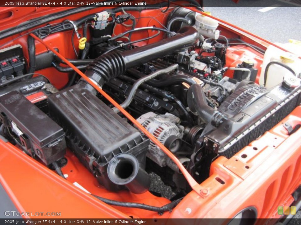 4.0 Liter OHV 12-Valve Inline 6 Cylinder Engine for the 2005 Jeep Wrangler #38887181