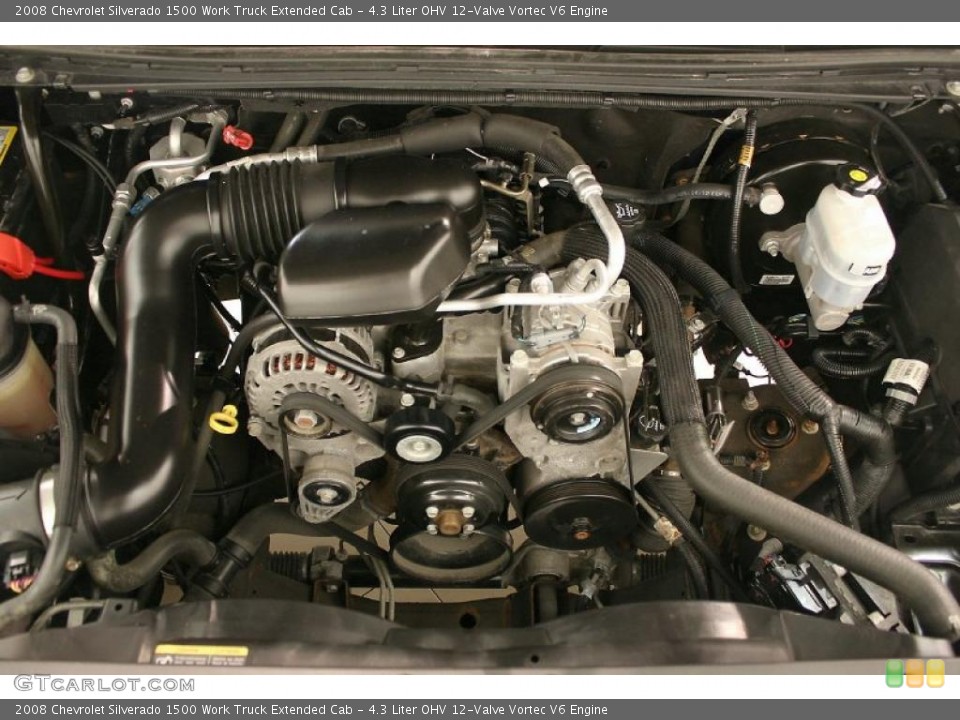 4.3 Liter OHV 12-Valve Vortec V6 Engine for the 2008 Chevrolet Silverado 1500 #38926266