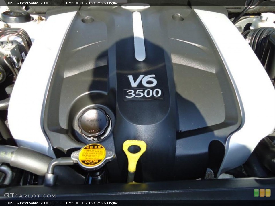 3.5 Liter DOHC 24 Valve V6 Engine for the 2005 Hyundai Santa Fe #38959586