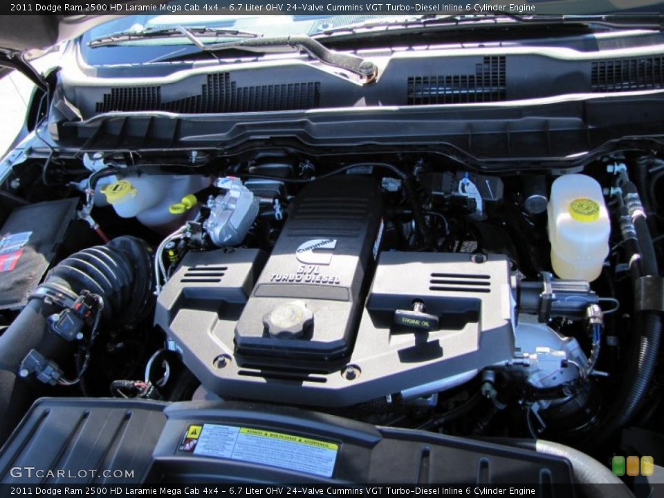 6.7 Liter OHV 24-Valve Cummins VGT Turbo-Diesel Inline 6 Cylinder Engine for the 2011 Dodge Ram 2500 HD #38993997