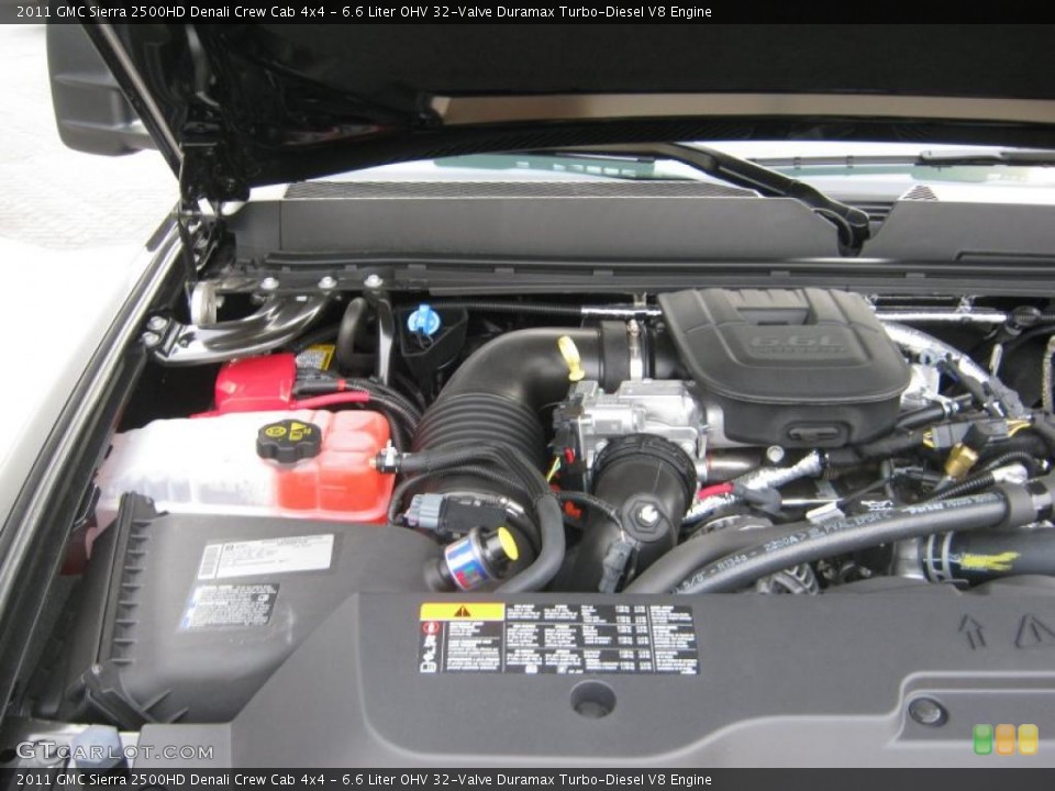 6.6 Liter OHV 32-Valve Duramax Turbo-Diesel V8 2011 GMC Sierra 2500HD Engine