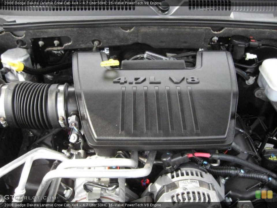 4.7 Liter SOHC 16-Valve PowerTech V8 2008 Dodge Dakota Engine