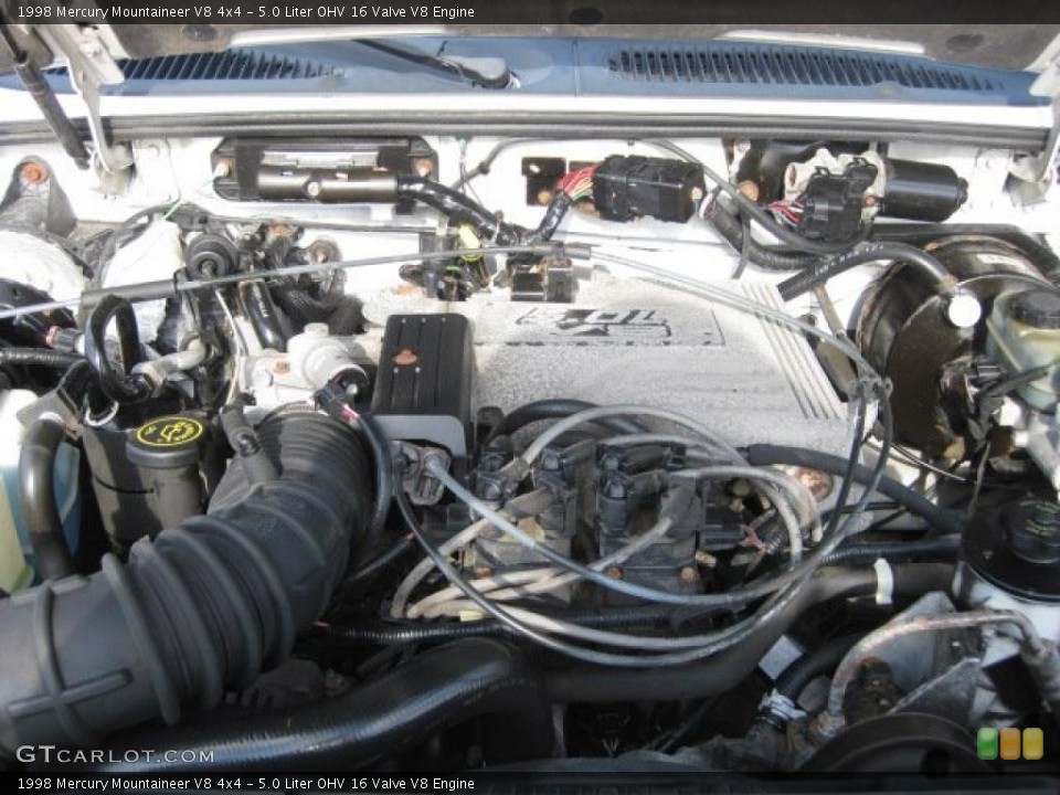 5.0 Liter OHV 16 Valve V8 1998 Mercury Mountaineer Engine