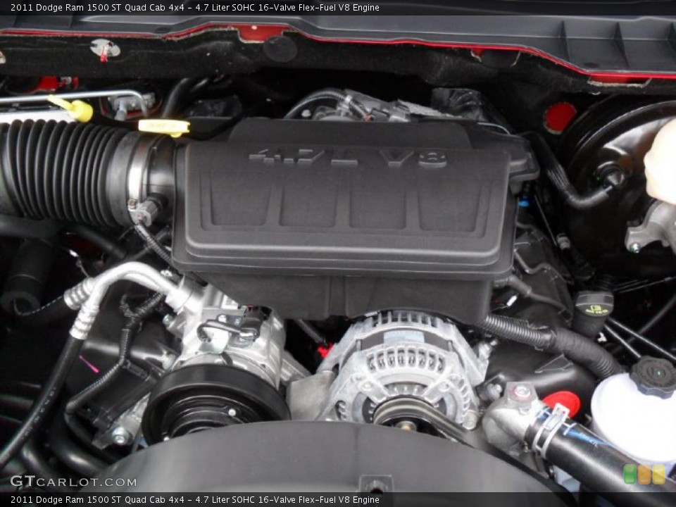 4.7 Liter SOHC 16-Valve Flex-Fuel V8 Engine for the 2011 Dodge Ram 1500 #39186843