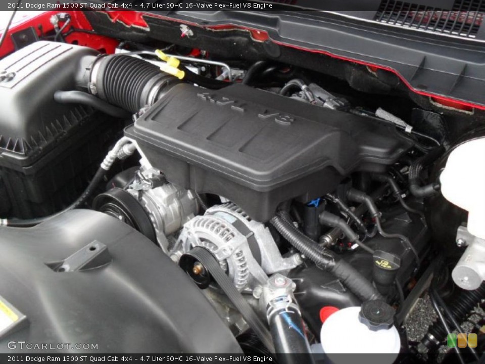 4.7 Liter SOHC 16-Valve Flex-Fuel V8 Engine for the 2011 Dodge Ram 1500 #39186855