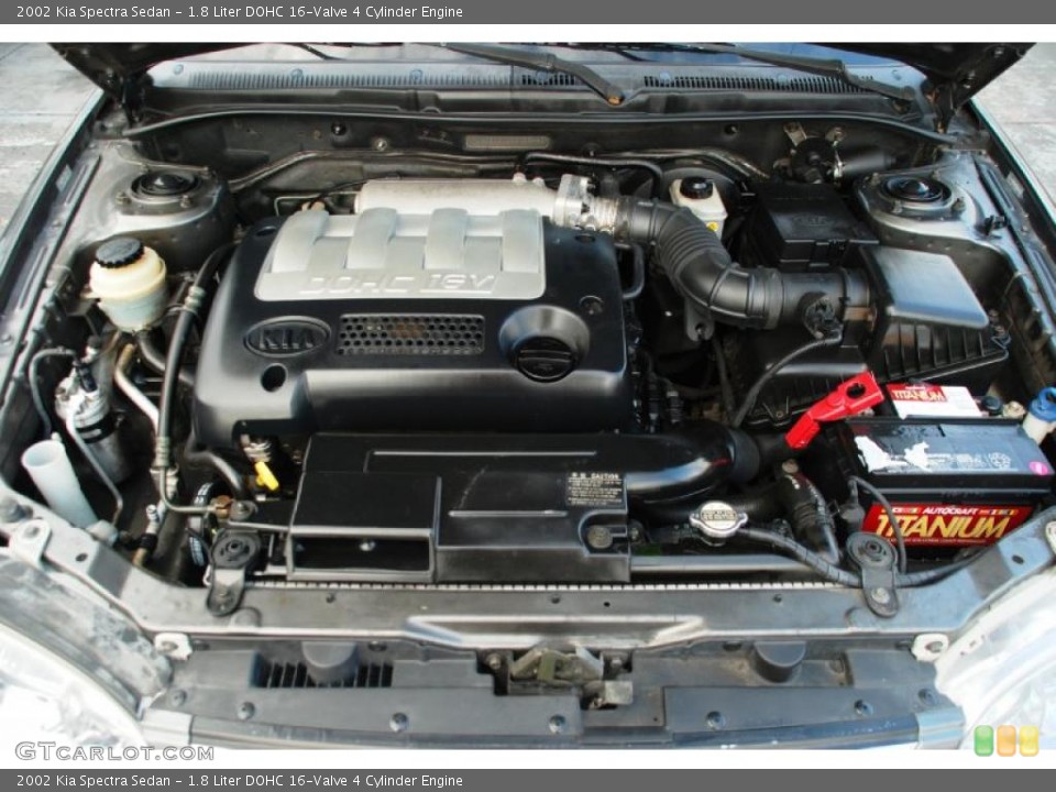 1.8 Liter DOHC 16-Valve 4 Cylinder Engine for the 2002 Kia Spectra #39196119