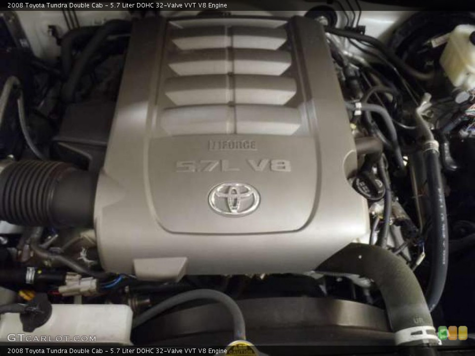 5.7 Liter DOHC 32-Valve VVT V8 2008 Toyota Tundra Engine