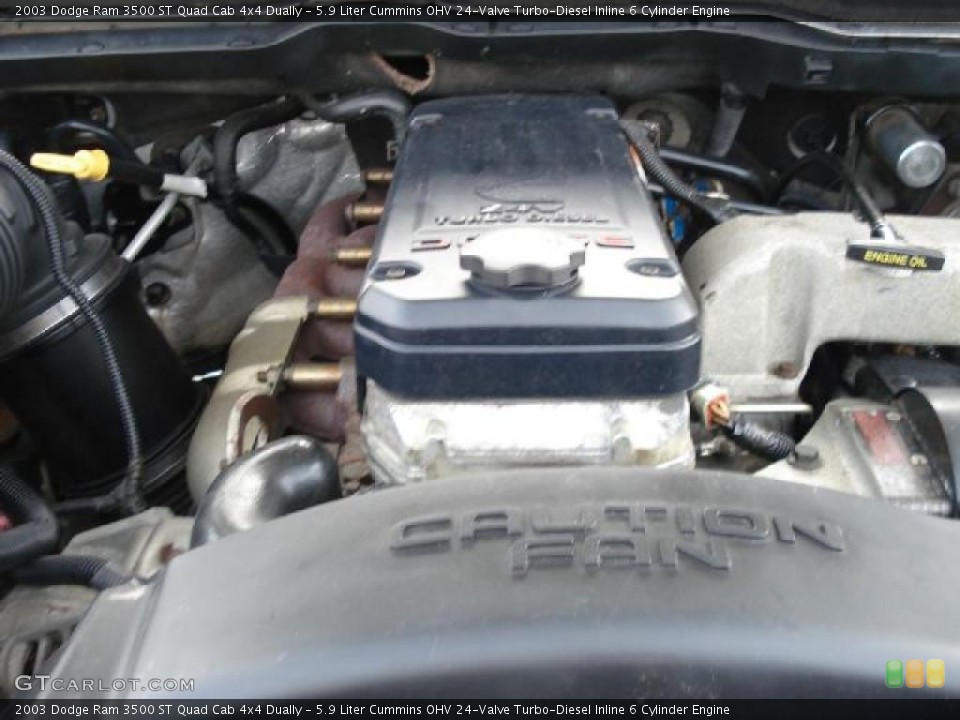 5.9 Liter Cummins OHV 24-Valve Turbo-Diesel Inline 6 Cylinder Engine for the 2003 Dodge Ram 3500 #39269171