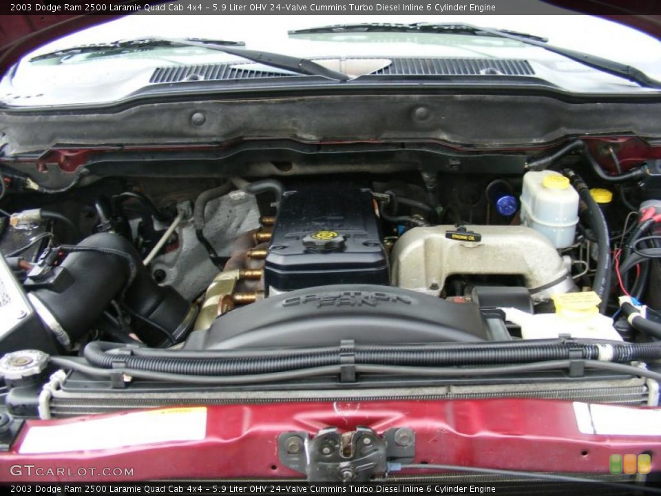 5.9 Liter OHV 24-Valve Cummins Turbo Diesel Inline 6 Cylinder 2003 Dodge Ram 2500 Engine