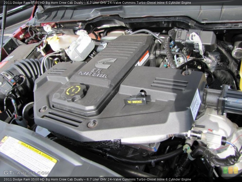 6.7 Liter OHV 24-Valve Cummins Turbo-Diesel Inline 6 Cylinder Engine for the 2011 Dodge Ram 3500 HD #39291723