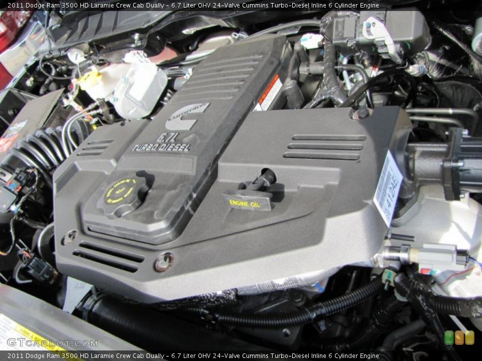 6.7 Liter OHV 24-Valve Cummins Turbo-Diesel Inline 6 Cylinder Engine for the 2011 Dodge Ram 3500 HD #39294287