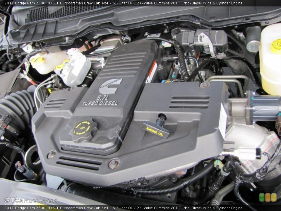 6.7 Liter OHV 24-Valve Cummins VGT Turbo-Diesel Inline 6 Cylinder Engine for the 2011 Dodge Ram 2500 HD #39294543