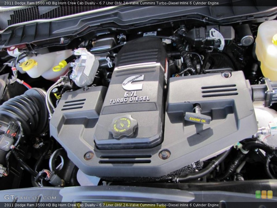 6.7 Liter OHV 24-Valve Cummins Turbo-Diesel Inline 6 Cylinder Engine for the 2011 Dodge Ram 3500 HD #39296599