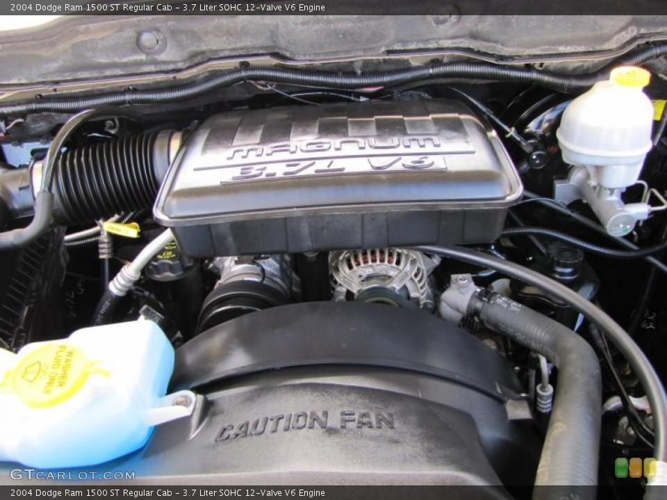 3.7 Liter SOHC 12-Valve V6 2004 Dodge Ram 1500 Engine