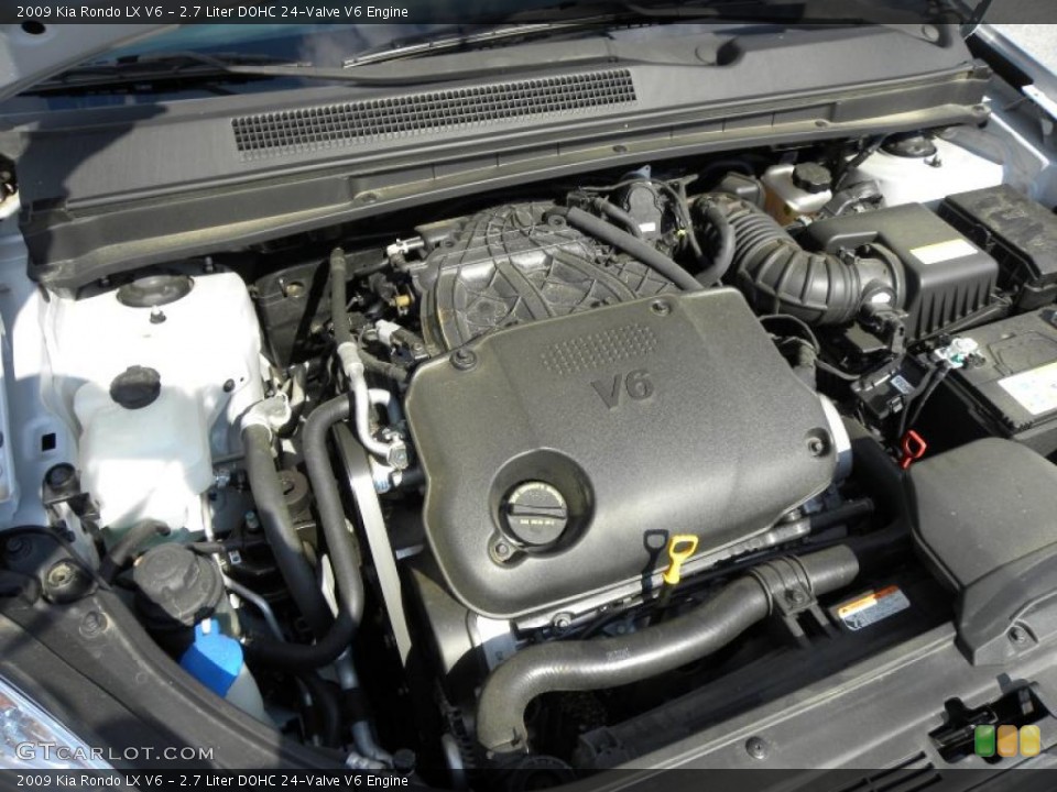 2.7 Liter DOHC 24-Valve V6 2009 Kia Rondo Engine