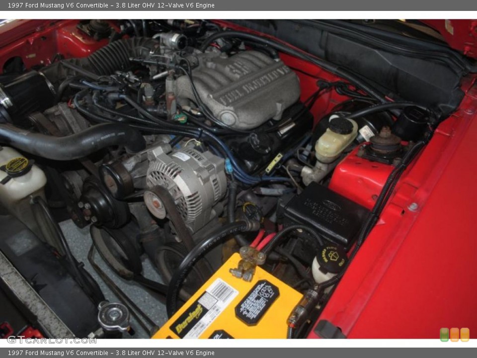 3.8 Liter OHV 12-Valve V6 Engine for the 1997 Ford Mustang #39349380