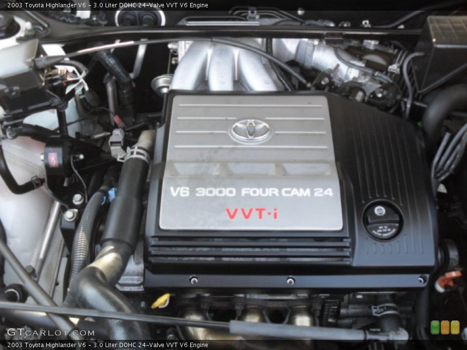 3.0 Liter DOHC 24-Valve VVT V6 Engine for the 2003 Toyota Highlander #39405333