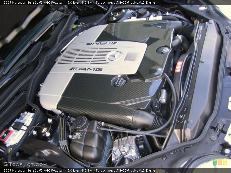 6.0 Liter AMG Twin-Turbocharged SOHC 36-Valve V12 Engine for the 2005 Mercedes-Benz SL #39452322