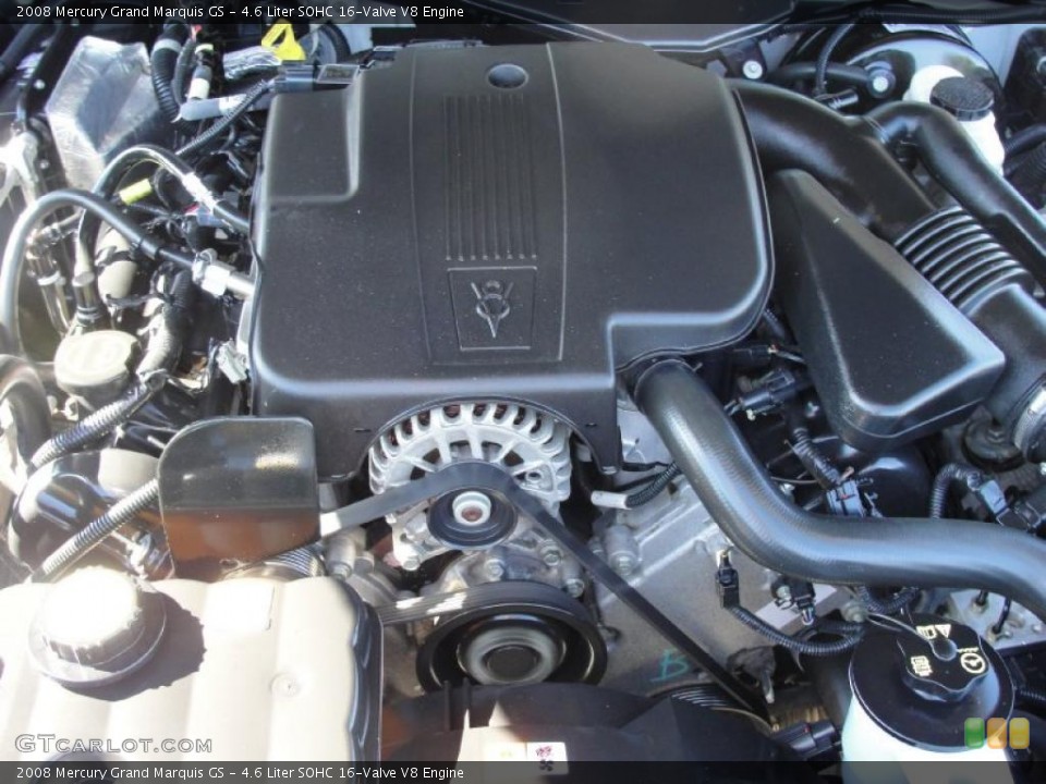 4.6 Liter SOHC 16-Valve V8 2008 Mercury Grand Marquis Engine