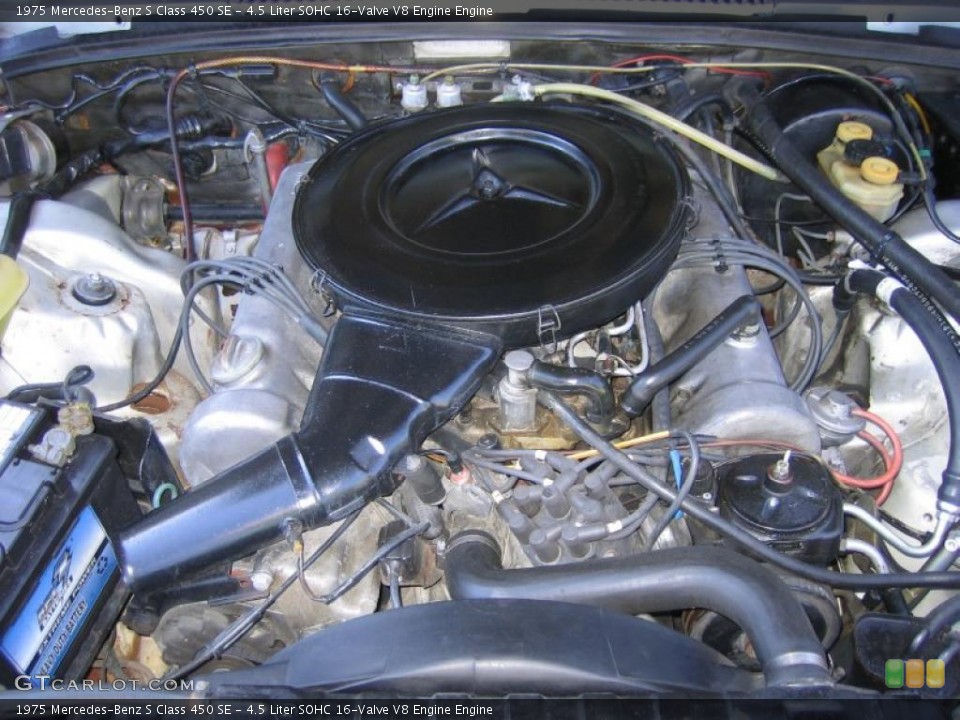 4.5 Liter SOHC 16-Valve V8 Engine 1975 Mercedes-Benz S Class Engine