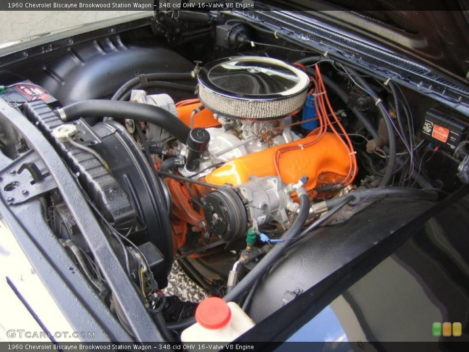 348 cid OHV 16-Valve V8 1960 Chevrolet Biscayne Engine