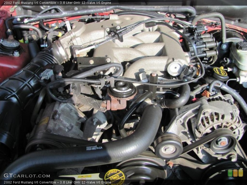 3.8 Liter OHV 12-Valve V6 Engine for the 2002 Ford Mustang #39483709